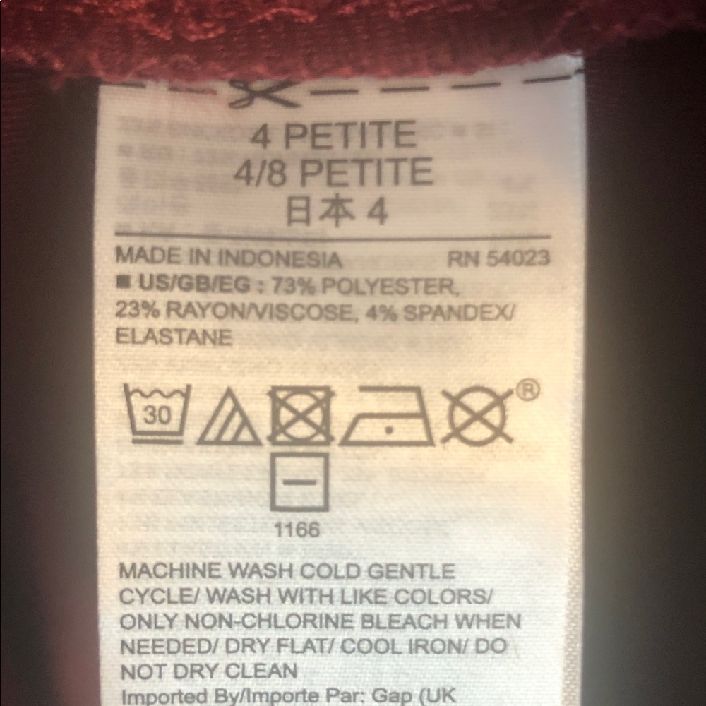 GAP Sleeveless Mini Dress in Burgundy - Picture 5 of 5